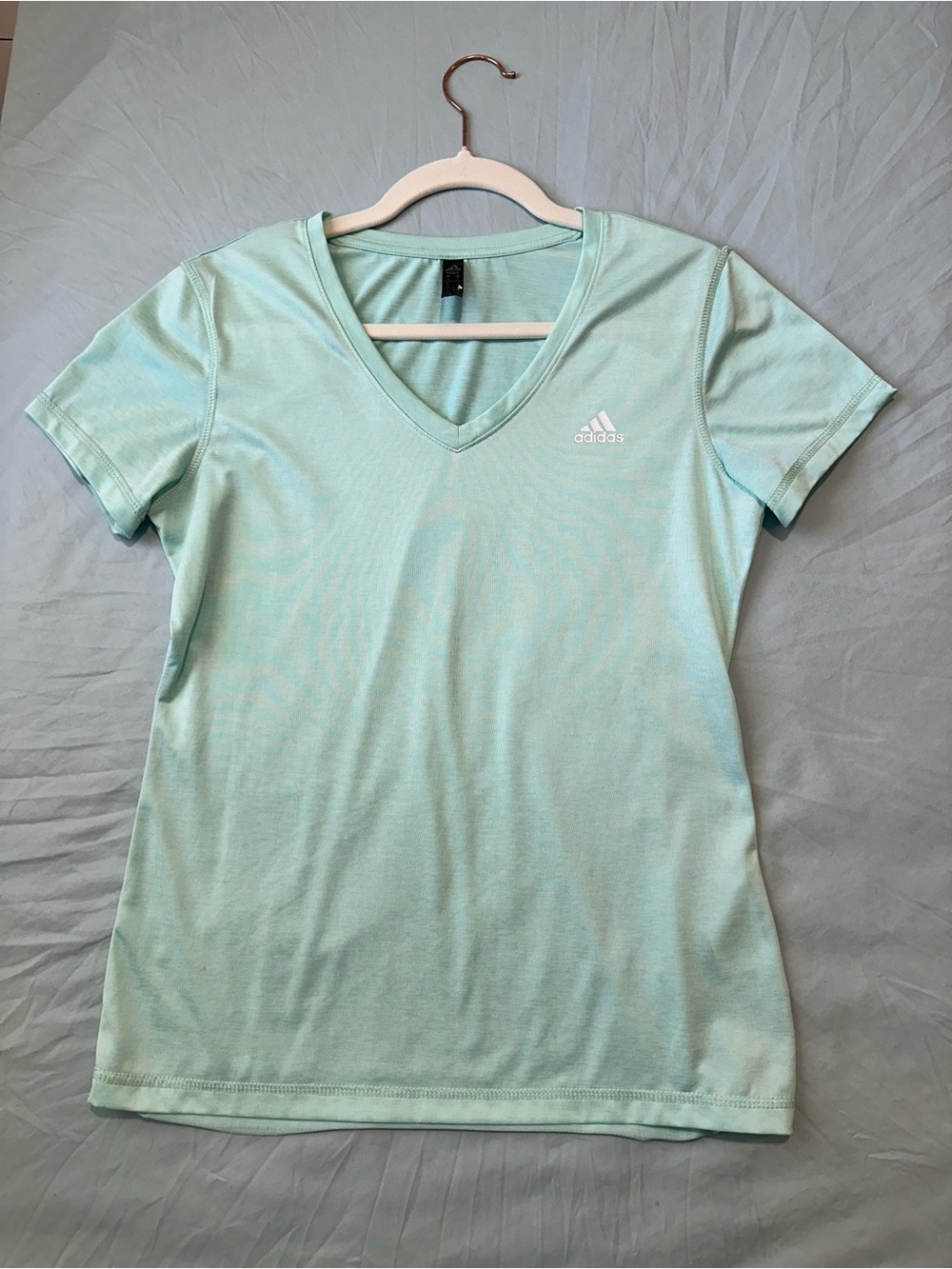 Adidas Golf V-Neck Tee | Size S | Mint/Aqua